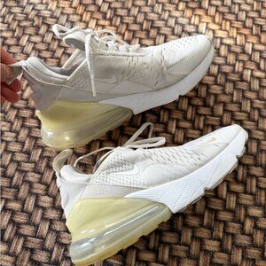 Nike Women's White and Cream Air Max Sneakers